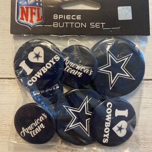 NFL Dallas Cowboys 8 Piece Team  Button Set